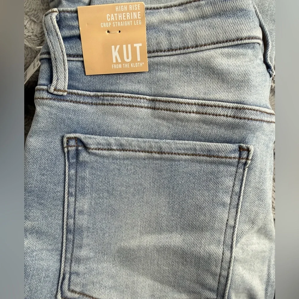 NWT Kut from the Kloth Catherine High Rise Crop Straight Jeans size 10 - Picture 6 of 7